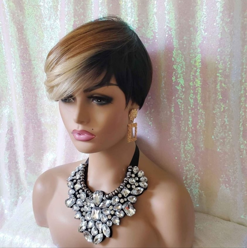 Human hair stylemix pixie cut wig - Picture 4 of 5
